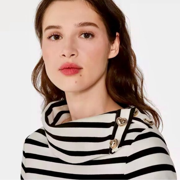 Kate Spade Striped Turtleneck Ponte Dress - Picture 4 of 6